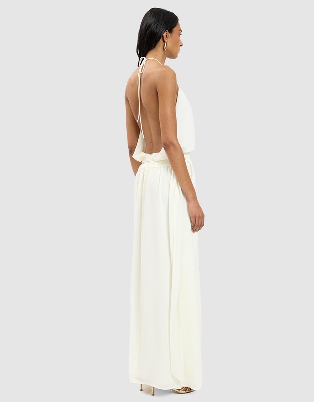 With Harper Lu - Draped Backless Gown