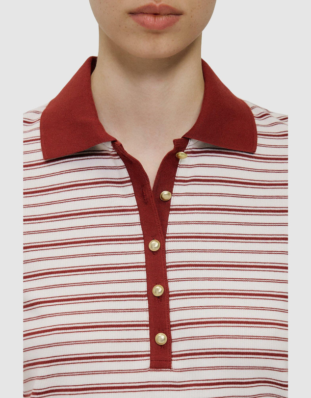 Trenery - Half Placket Stripe Polo