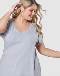 Indigo Tonic - Jacinta Longline V Neck Tee