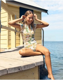 Aqua Blu Kids - Mosaic Short Sleeve One Piece - Teens
