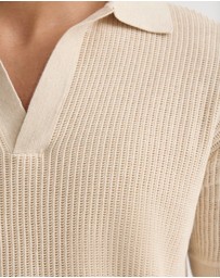 Oxford - Huck Lined Knitted Polo
