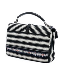 Pre-Loved by Azura Reborn - Pre-Loved Large Chevron Berber Monogram College Satchel