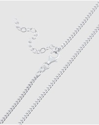 Kuzzoi - ICONIC EXCLUSIVE - Necklace Men Curb Chain Basic Fine in 925 Sterling Silver