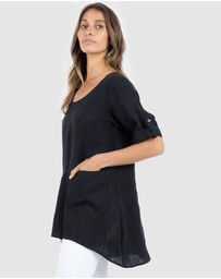 CAMIXA - Federica Linen Tunic Top