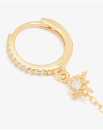 Lovisa - Gold Plated Sterling Silver Cubic Zirconia Chain Double Earring