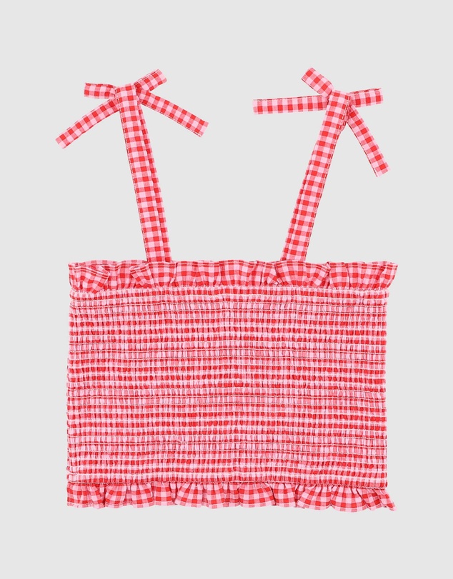 Fox & Finch - Sundae Gingham Shirred Top - Kids