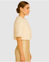 Honey and Beau - Casablanca Faux Fur Cape