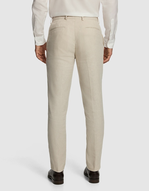 yd. - Carter Stretch Linen Blend Slim Tapered Dress Pant