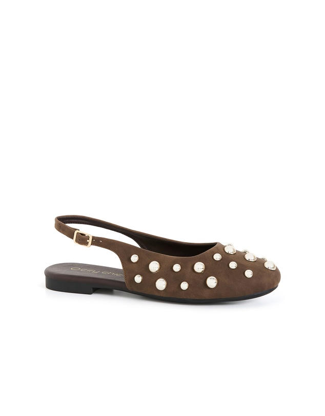 City Chic - WIDE FIT Lyla Rivet Ballet Flat
