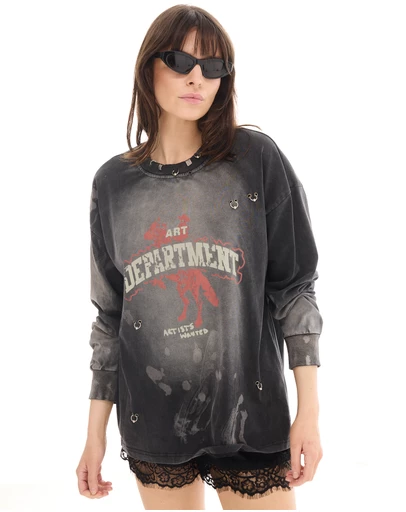 THE TALES - Art Department Pierced Cowboy Long Sleeve Tee