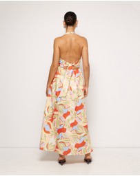AERE - Brooke Linen Halter Midi Dress