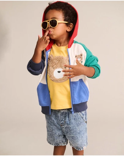 Huxbaby - Colour Block Raglan Hoodie - Babies-Teens