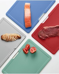Joseph Joseph - Folio™ 4-piece Large Chopping Board Set with Storage Case (Silver/Coast)