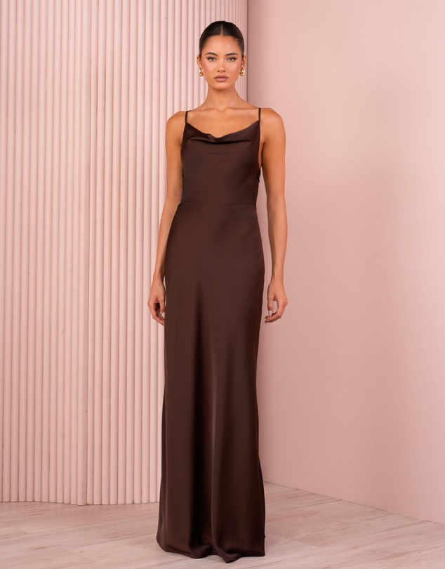 Azzurielle - Mila Cowl Neck Midi Dress