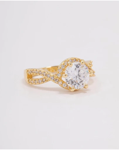Lovisa - Gold Plated Round Infinity Halo Ring