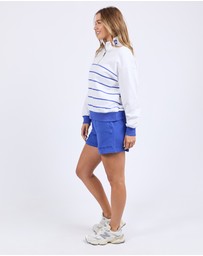 Foxwood - College Stripe Zip Crew