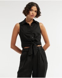 Amelius - Naomi Wrap Crop Shirt