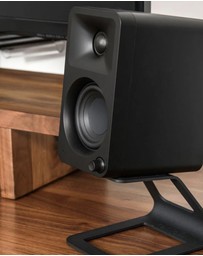 iWorld - Kanto OBI3 Turntable - Matte Green with Kanto ORA 100W Powered Speakers - Black Bundle