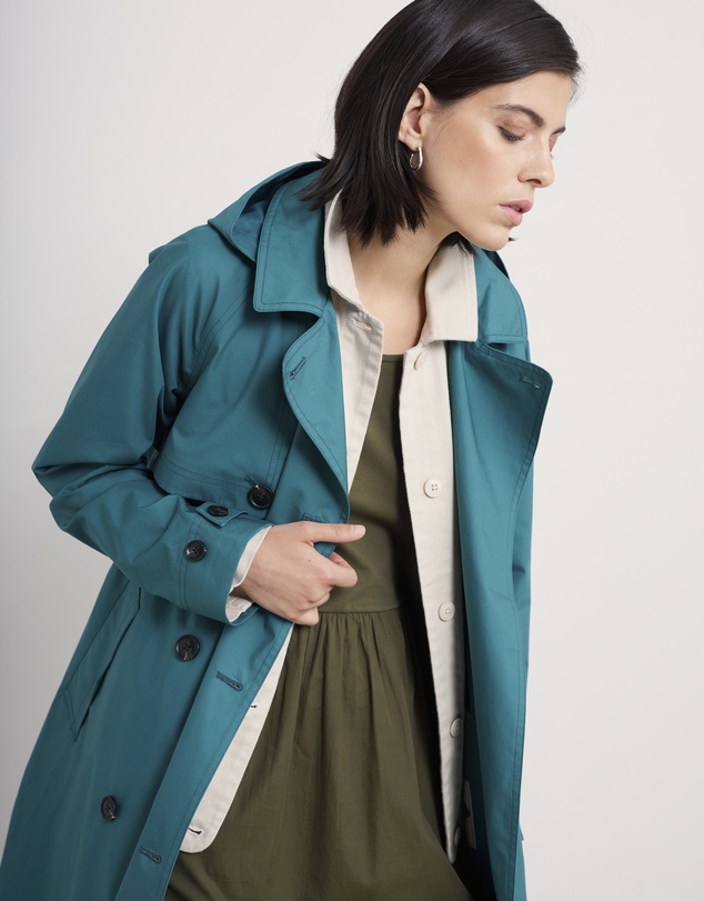 Seasalt - Seasalt Cornwall Teal Penweathers Trench Coat