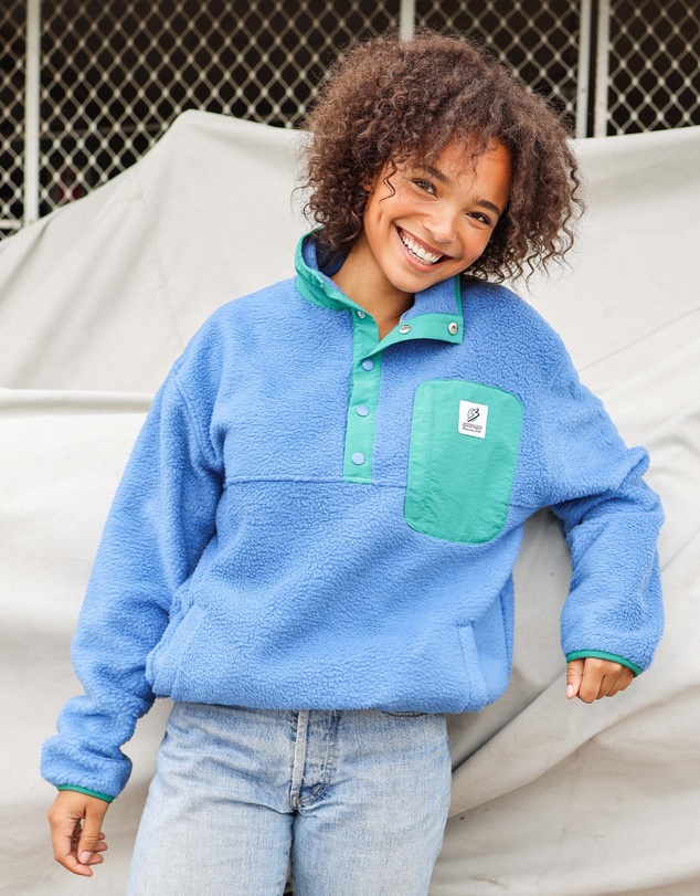 Skwosh - Skwosh Polar Snap Fleece in Blue