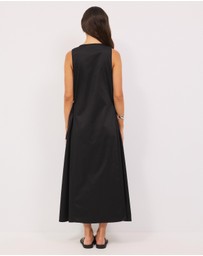 Calli - Lindez Drawstring Midi Dress