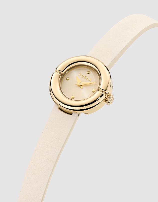 Furla - Furla Miasfera Iconic 24mm White Leather Strap Watch
