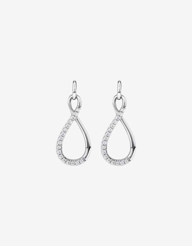 Michael Hill - Cubic Zirconia Infinity Drop Stud Earrings in Sterling Silver