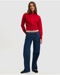 Cotton On - Lotus Cinched Zip Knit