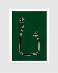 Olive et Oriel - Soul Bound - Green by Shatha Al Dafai Art Print