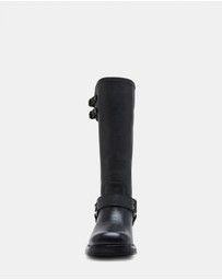 Steve Madden - Astor Black Leather Boots