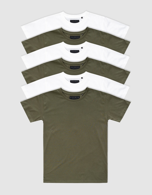 Xander - 6-Pack Blanc Tee