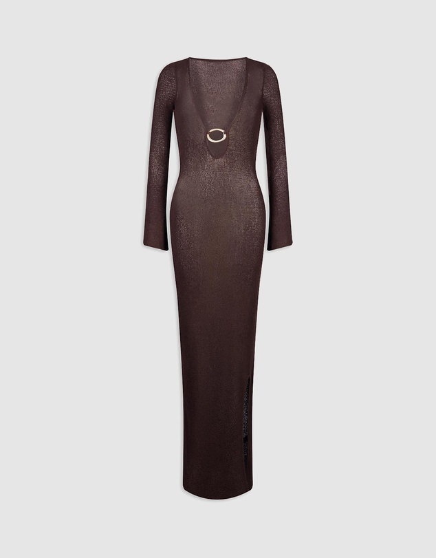 TALA - Multiway Gold Ring Knit Maxi Dress