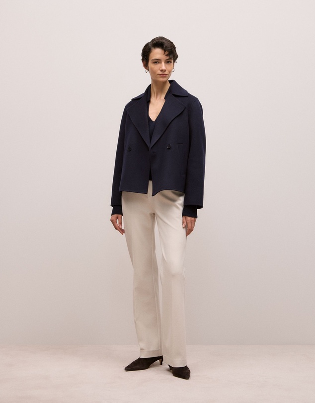 Trenery - Merino Open Collar Knit in Night Sky