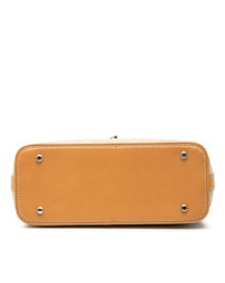 Pre-Loved by Azura Reborn - Pre-Loved Leather Trimmed Tonal Check Canvas Handbag