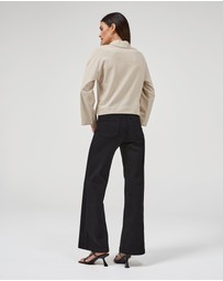DRICOPER DENIM - Carrie Black Wide Straight Leg Jeans