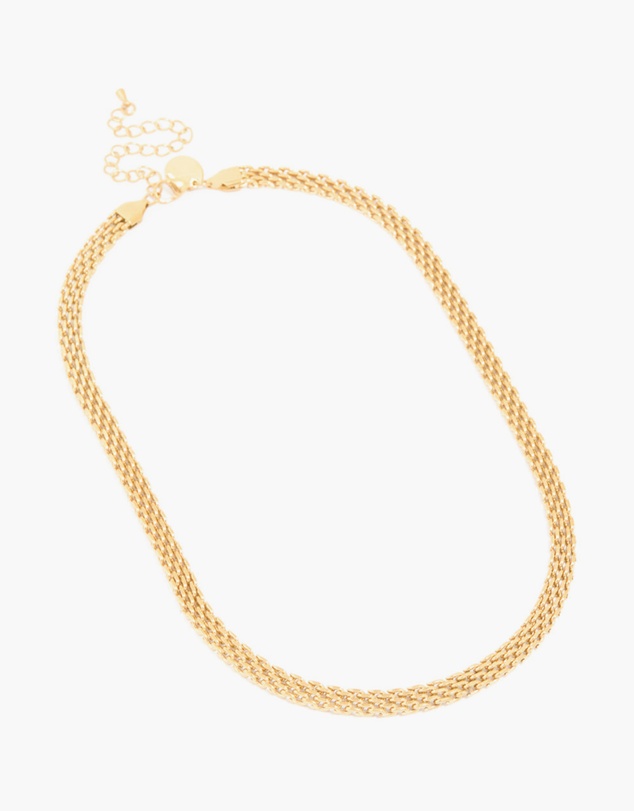 Lovisa - Waterproof Gold Plated Stainless Steel Interwoven Chain Necklace