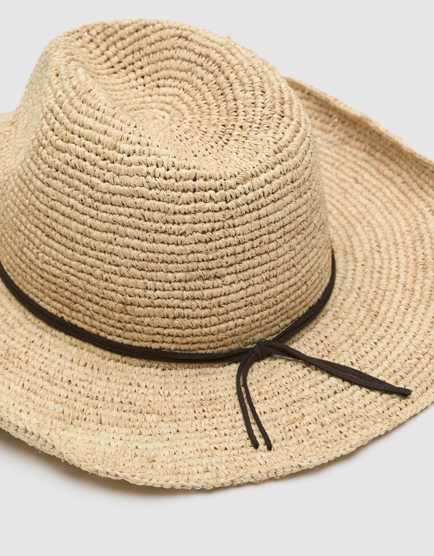 Seed Heritage - Wide Brim Raffia Fedora