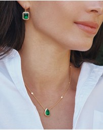 THOMAS SABO - THOMAS SABO Necklace with Green Teardrop Stone