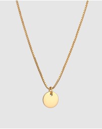 Elli Jewelry - Necklace with Platelet Pendant 925 Sterling Silver Gold-plated
