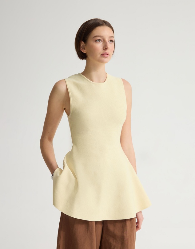 Oxford - Margot Knitted Peplum Top