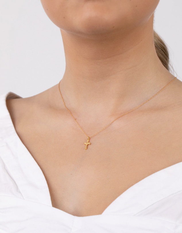Lovisa - Gold Plated Sterling Silver Cross Necklace