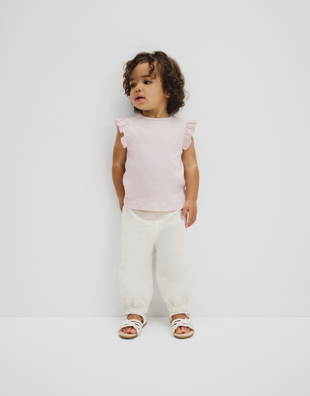 Country Road - Australian Cotton Blend Short Sleeve Stripe Rib T-shirt
