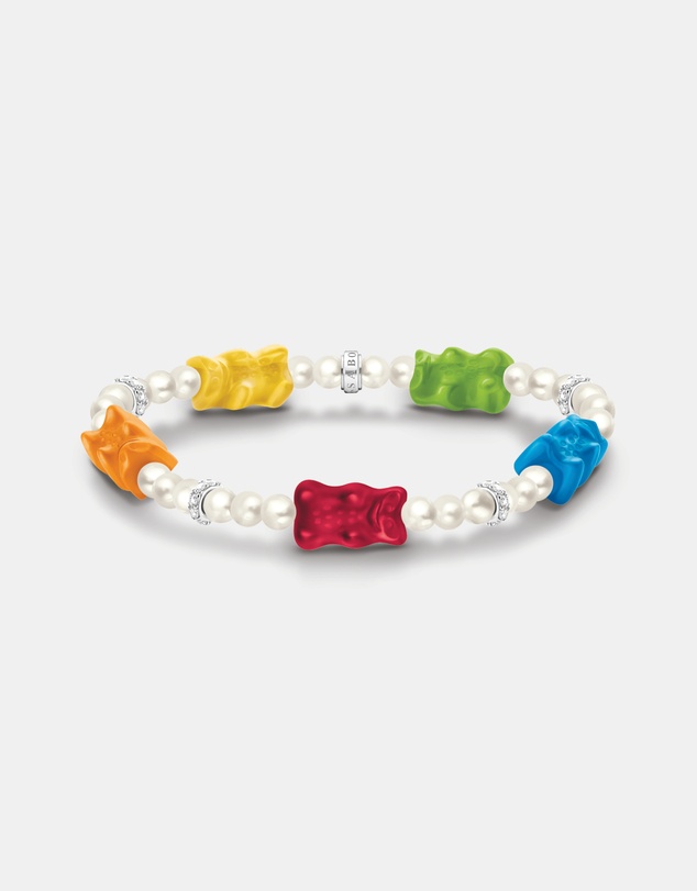 THOMAS SABO - Pearl bracelet with 5 Colourful HARIBO Goldbears