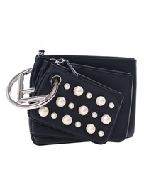 Pre-Loved by Azura Reborn - Pre-Loved Leather Pearl Studded Triplette Clutch