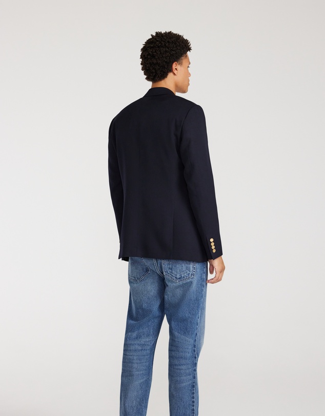Calibre - Wool Double Breasted Blazer Navy Dark