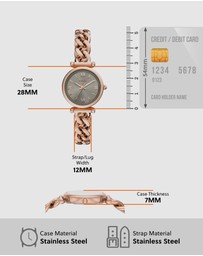 Fossil - Carlie Rose Gold Tone Analogue Watch
