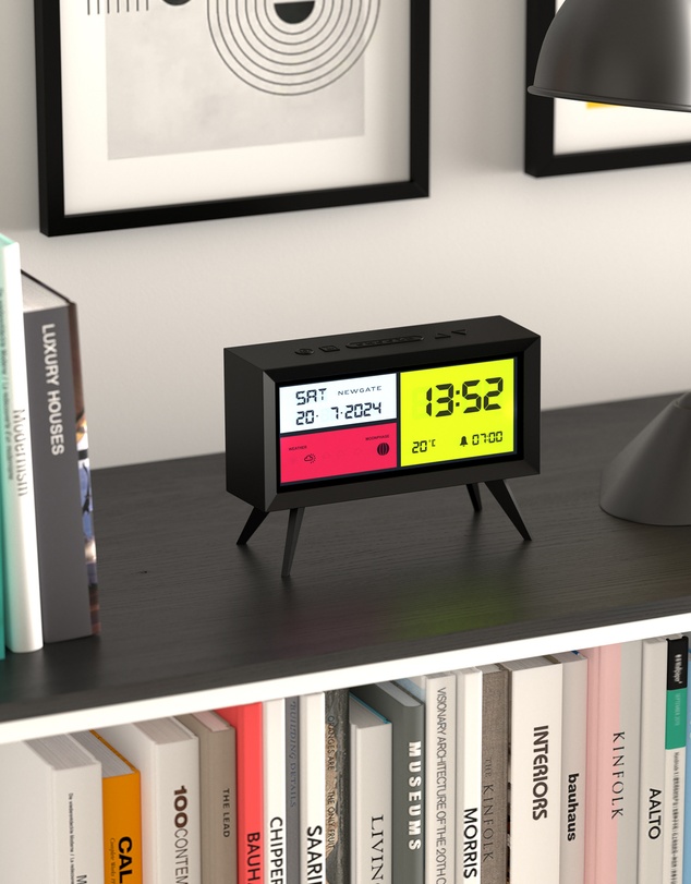 Newgate - Newgate Spectronoma Lcd Alarm Clock Matte Black
