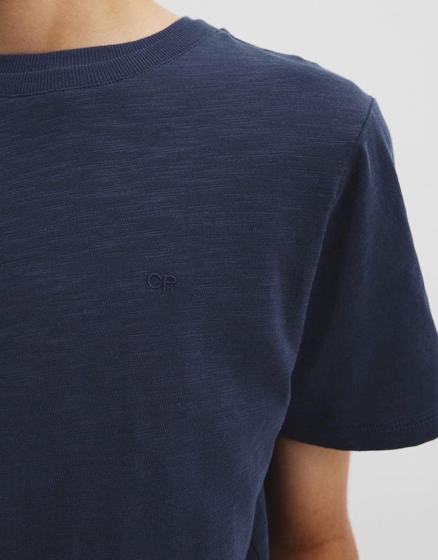 Country Road - Teen Recycled Cotton Blend Plain Cr Short Sleeve T-shirt