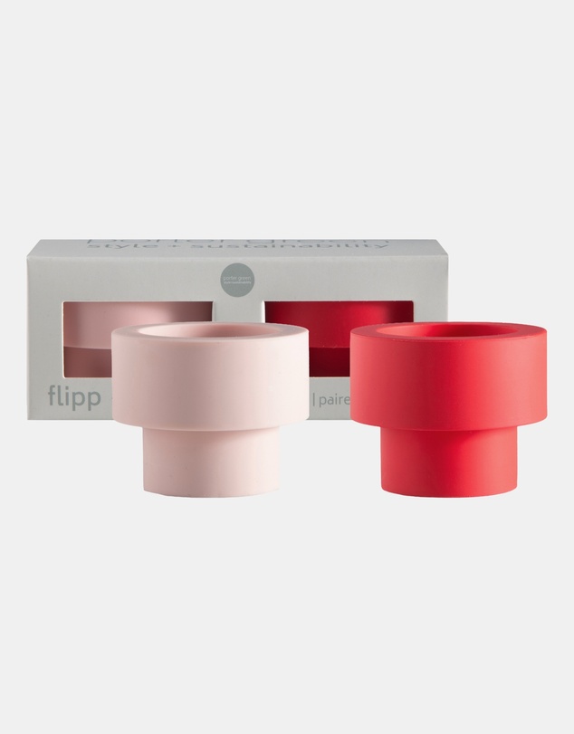 porter green - flipp sml silicone unbreakable candle holder set