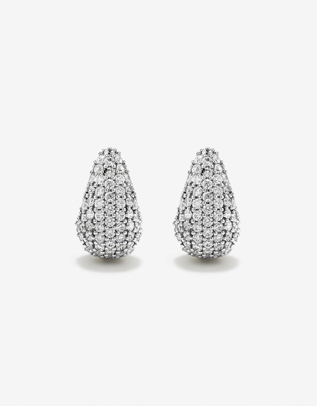 Michael Hill - Pavé Dome Cubic Zirconia Stud Earrings in Sterling Silver